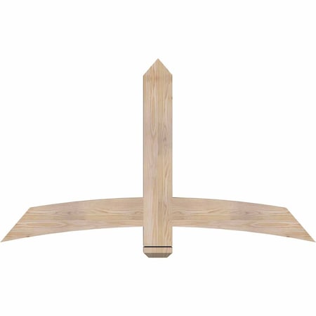 Ekena Millwork Bellingham Smooth Timber Gable Bracket, Douglas Fir, 60"W x 35"H x 3 1/2"D x 5 1/2"F, 14/12 Pitch GBW060X35X0406BEL00SDF